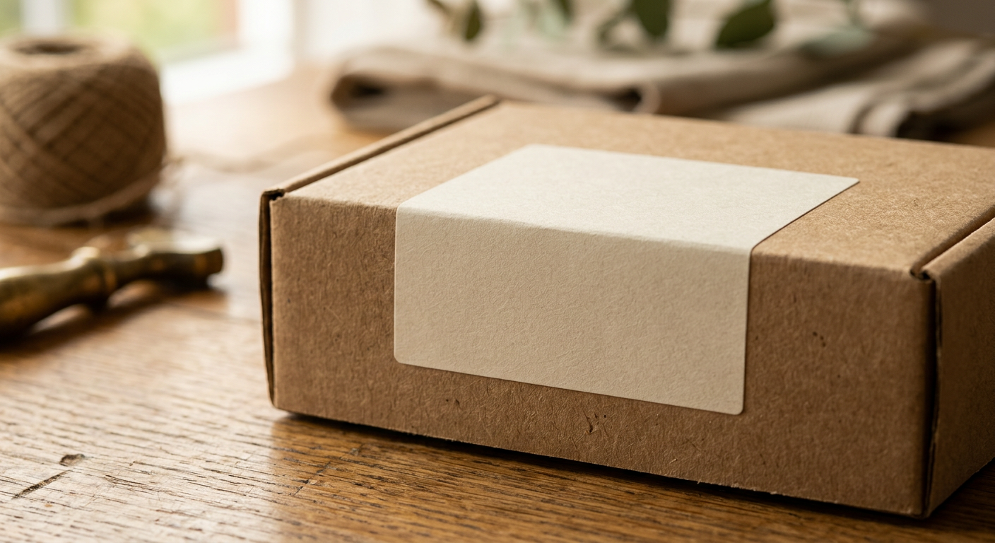 Kraft paper packaging box with matte finish custom label